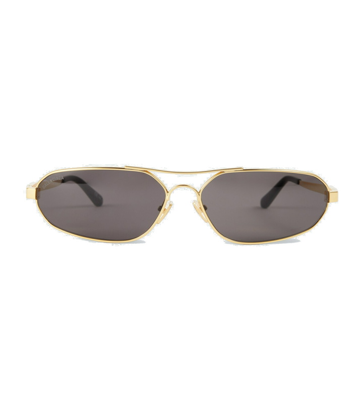 Photo: Balenciaga - Oval metal sunglasses