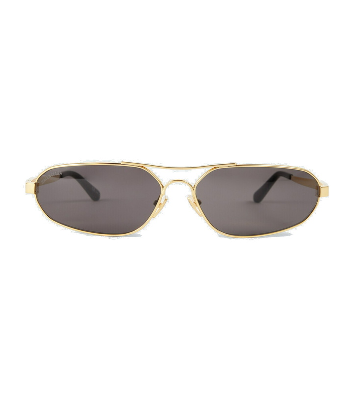 Photo: Balenciaga - Oval metal sunglasses