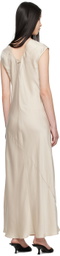 Silk Laundry Off-White Splice Maxi Dress