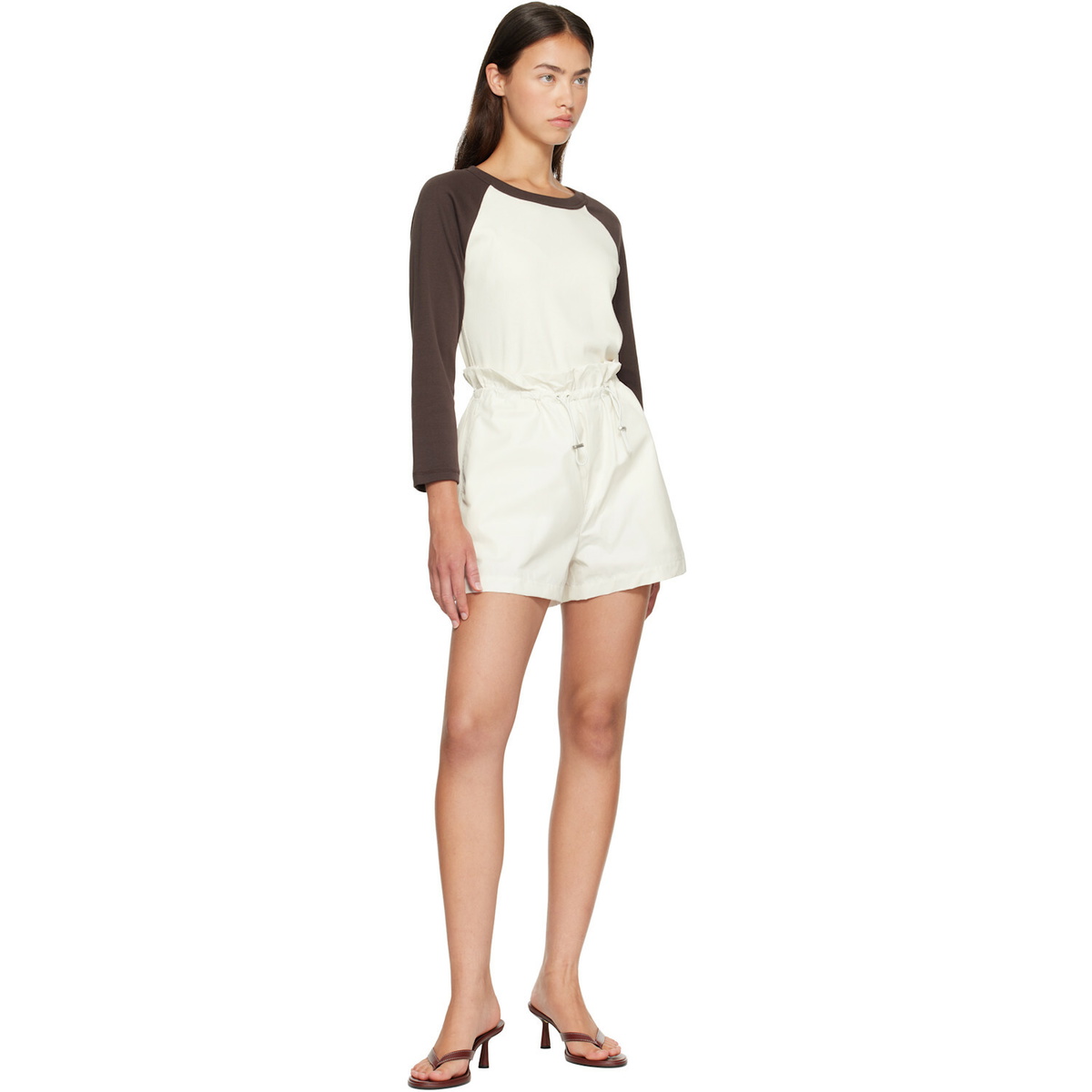 AGOLDE White Lydia Shorts