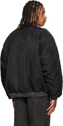 ALEXANDER DIGENOVA Black Cutout Bomber Jacket