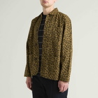 Service Works Men's Patterned Easy Chef Shirt in Brown Leopard