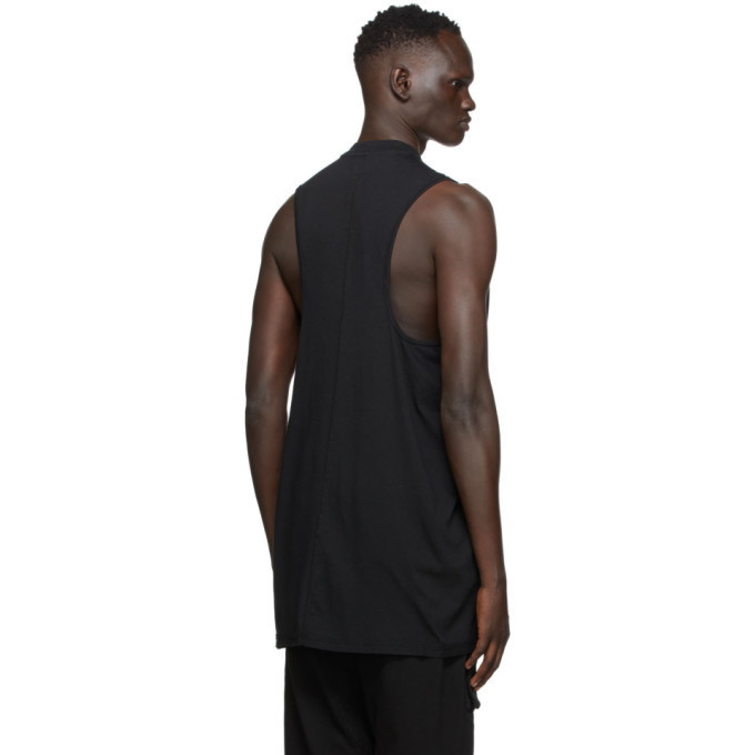 Black Rick Owens Deep V Neck Tank Top