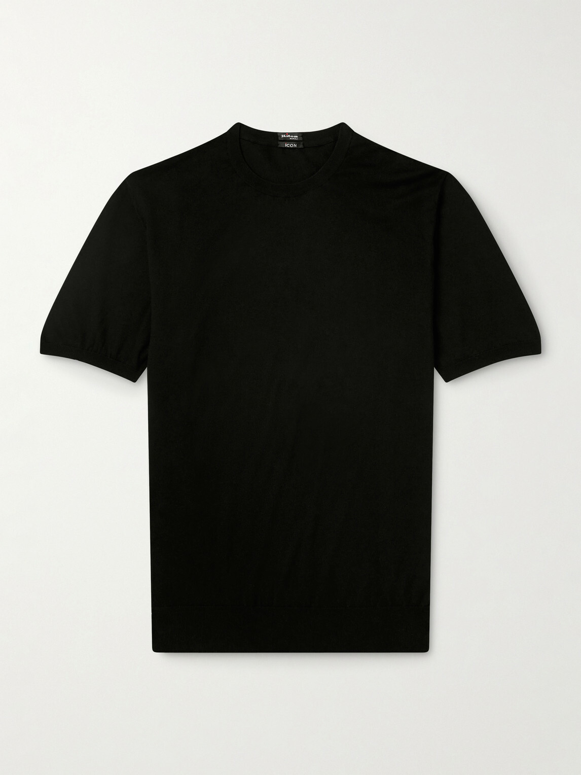 Kiton - Knitted Cotton T-Shirt - Black