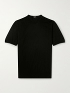 Kiton - Knitted Cotton T-Shirt - Black