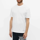 Thom Browne Men's Side Four Bar Pique T-Shirt in White