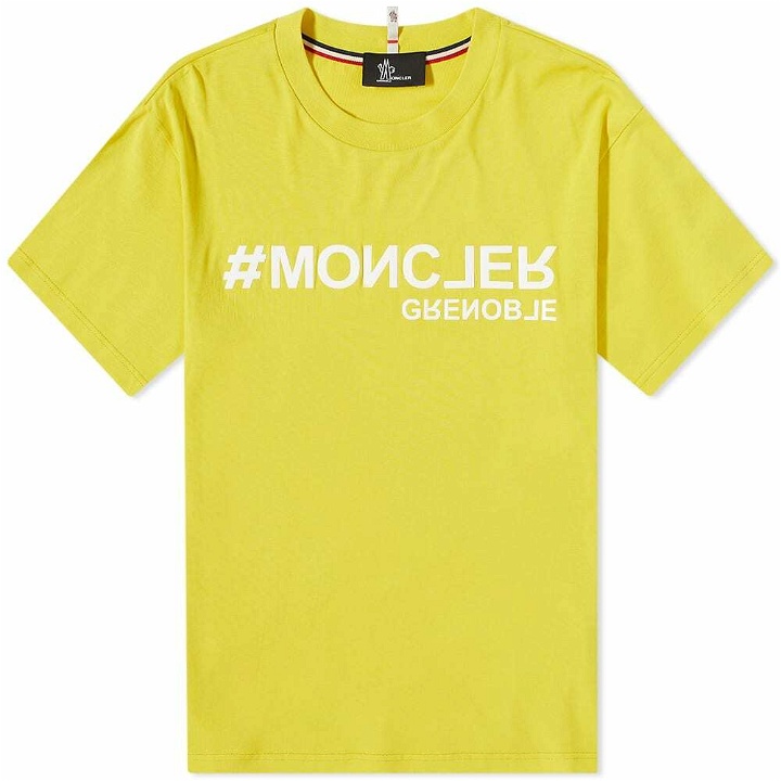 Photo: Moncler Grenoble Men's Logo T-Shirt in Yellow