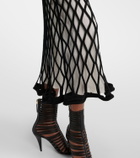 Givenchy Halterneck open-back mesh midi dress