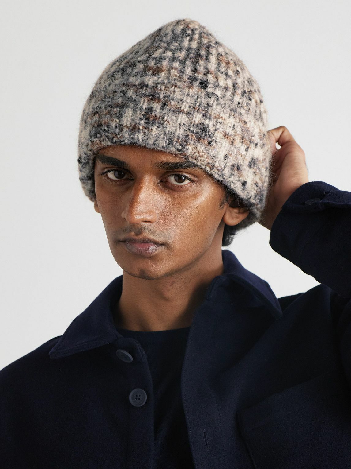 A.P.C. - Happy Ribbed-Knit Beanie - Gray A.P.C display picture 1