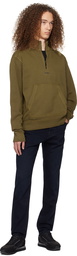 BOSS Khaki Half-Zip Sweater