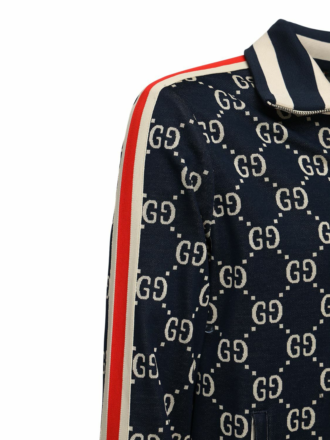GUCCI - Gg Supreme Jacquard Zip-up Track Jacket Gucci GUCCI - Gg Supreme Jacquard Zip-up Track Jacket Gucci