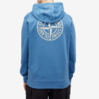 Stone Island Men's Badge Back Print Hoodie in Dark Blue