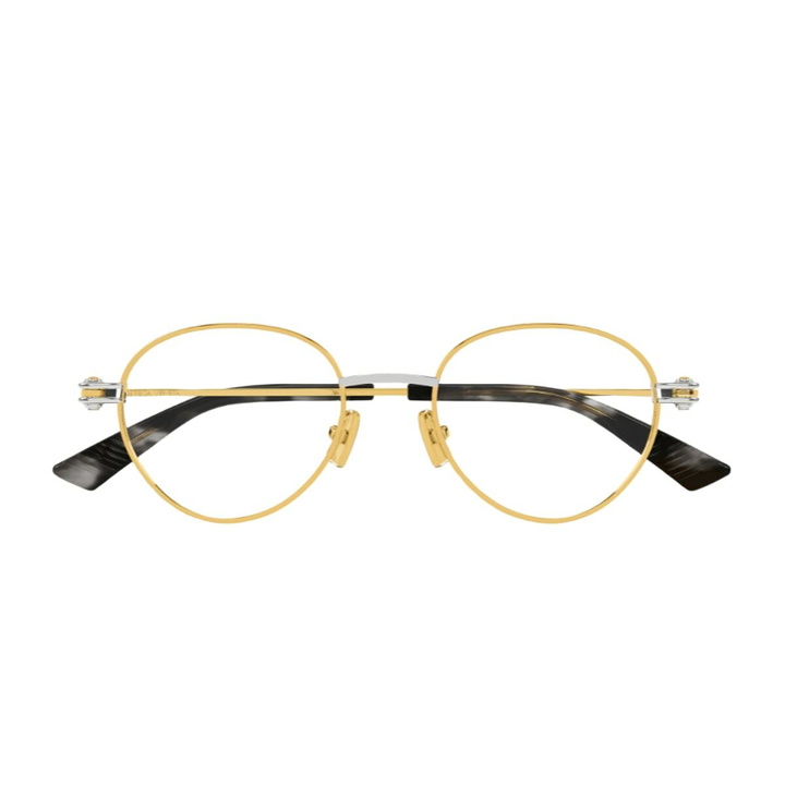 Photo: Bottega Veneta Eyewear Bottega Veneta Bv1382o Linea Ribbon 002 Gold Transparent Glasses