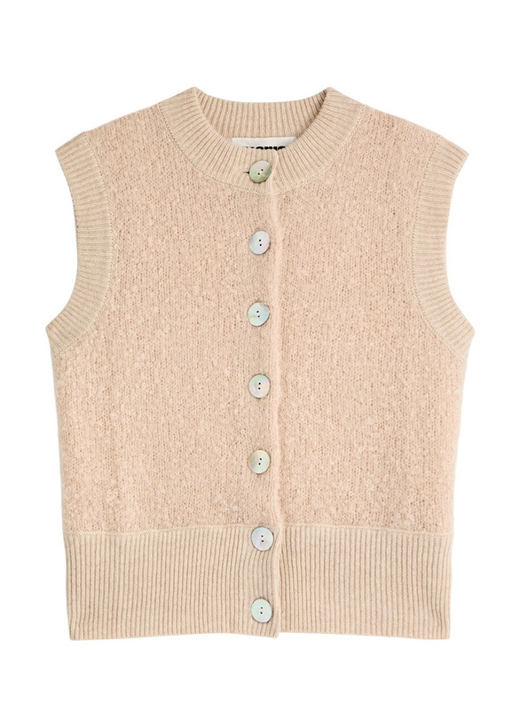 Photo: Crush Cashmere Odi Bouclé Mohiar Vest Beige