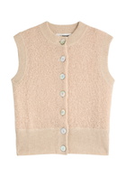 Crush Cashmere Odi Bouclé Mohiar Vest Beige