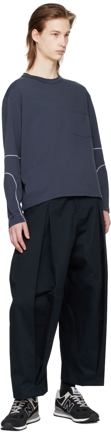 SAGE NATION Navy Lock Long Sleeve T-Shirt SAGE NATION