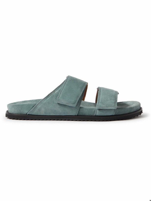 Photo: Mr P. - David Regenerated Suede by evolo® Sandals - Blue