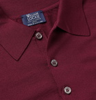 William Lockie - Wool Polo Shirt - Burgundy