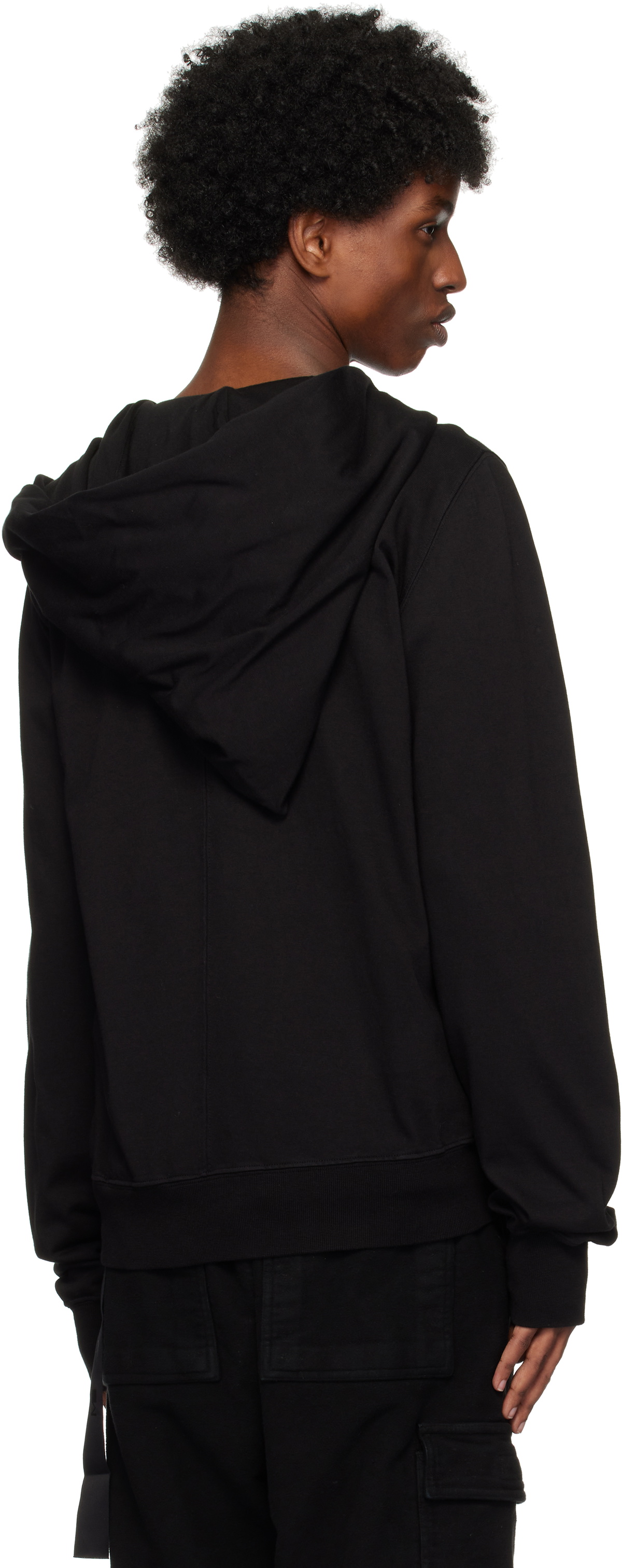 【Rick Owens】Porterville Mountain フーディ Black Porterville Mountain Hoodie by Rick Owens DRKSHDW on Sale