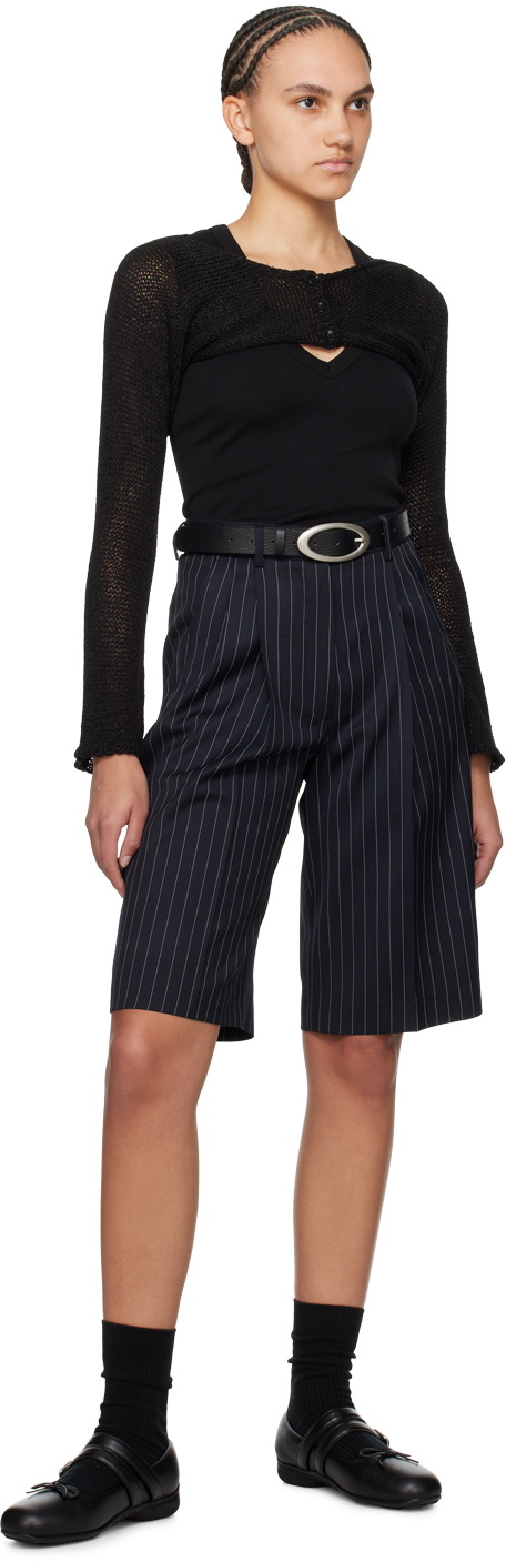 OPEN YY SSENSE Exclusive Black Bolero Cardigan OPEN YY