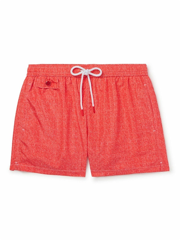 Photo: Kiton - Straight-Leg Mid-Length Swim Shorts - Red
