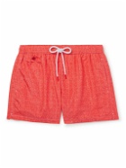 Kiton - Straight-Leg Mid-Length Swim Shorts - Red
