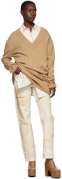 Bianca Saunders Beige Wrangler Edition Knit Where Jeans
