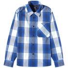 A.P.C. Men's Basile Check Overshirt in Dark Blue