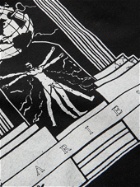 ARIES - Biology Printed Cotton-Jersey T-Shirt - Black