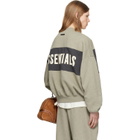 Fear of God ESSENTIALS Gray Cropped Relaxed Panelled Sweatshirt