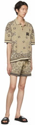 AMIRI Tan Bandana Shorts