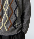 Plan C Intarsia wool and cashmere sweater