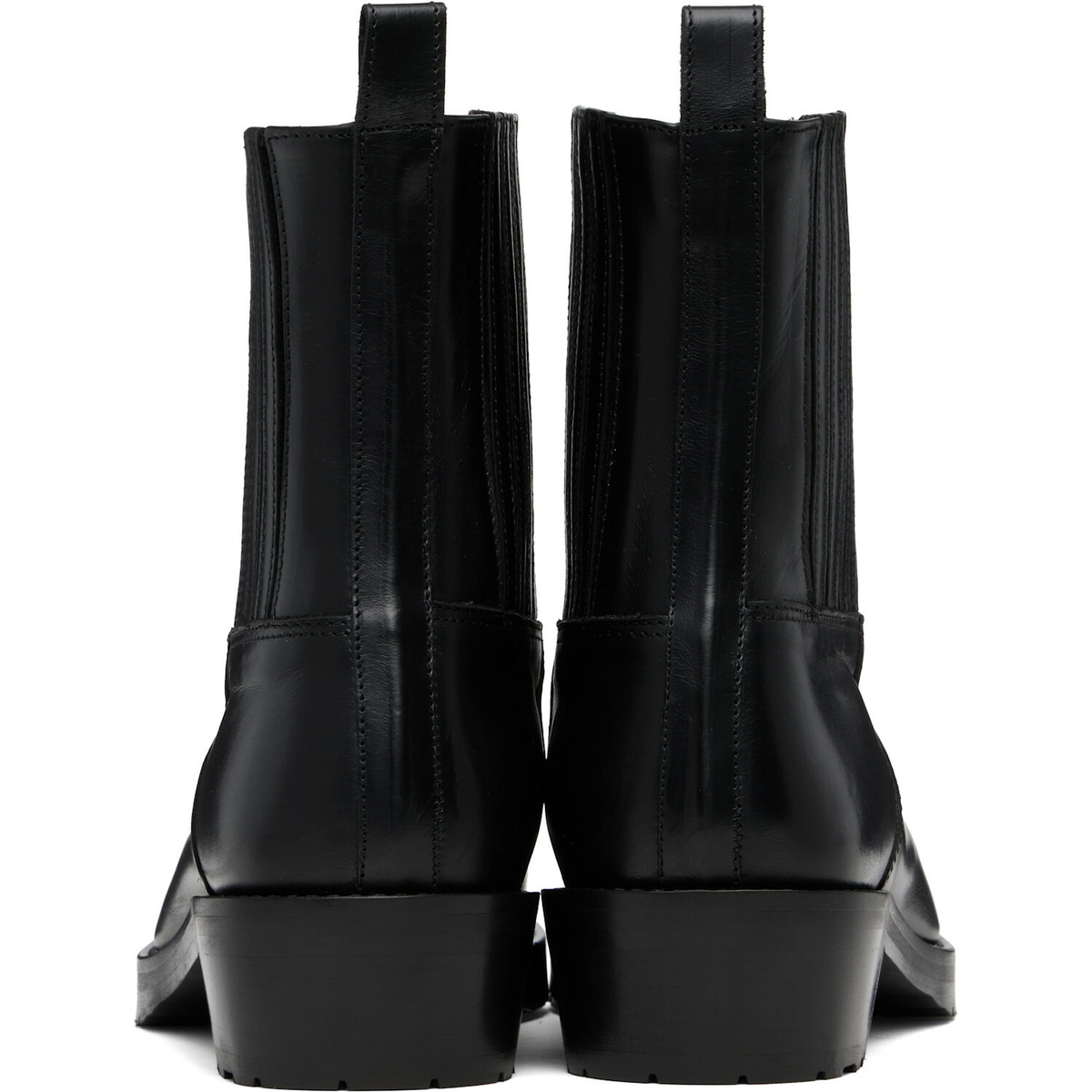 Toga Virilis SSENSE Exclusive Black Leather Chelsea Boots