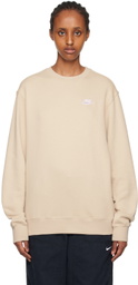 Nike Beige Sportswear Club Sweatshirt
