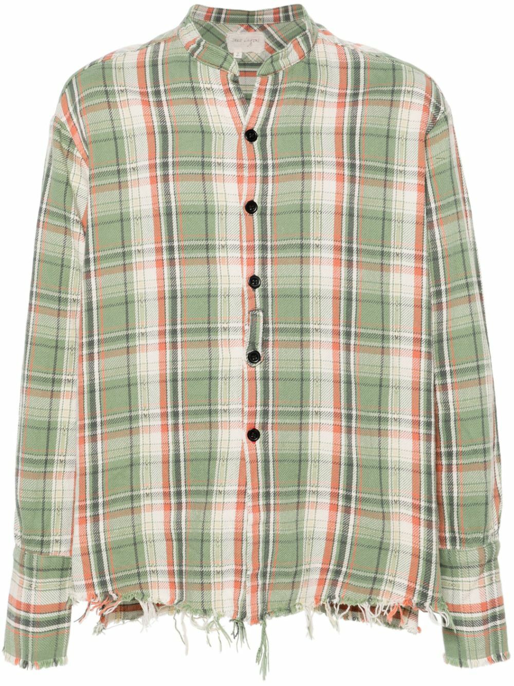 Greg Lauren Green Army Plaid Studio Shirt Greg Lauren