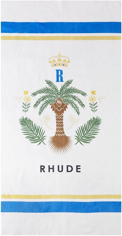 Photo: Rhude White Palm Crest Towel