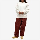Merely Made Contrast Stitch Crew Sweat in Oatmeal