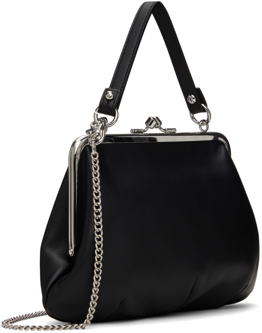 ★Vivienne Westwood★ Granny Frame Tote Bag Black 4B010006WS Granny Frame leather tote bag in black - Vivienne Westwood