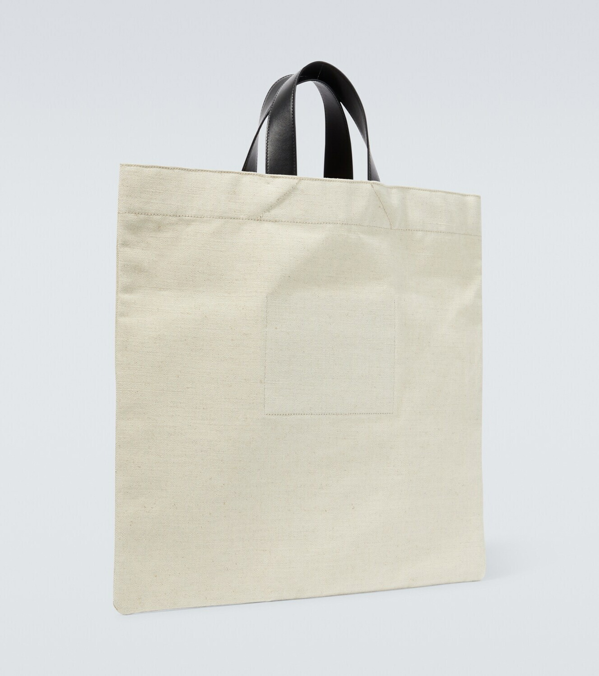 Jil Sander Leather-trimmed Canvas Bag - Neutrals