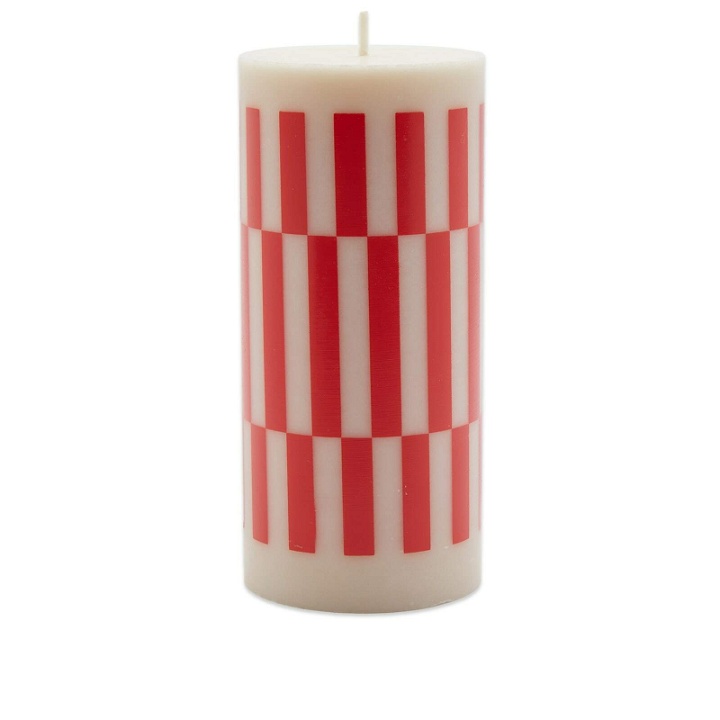 Photo: HAY Column Candle Small in Off-White/Red