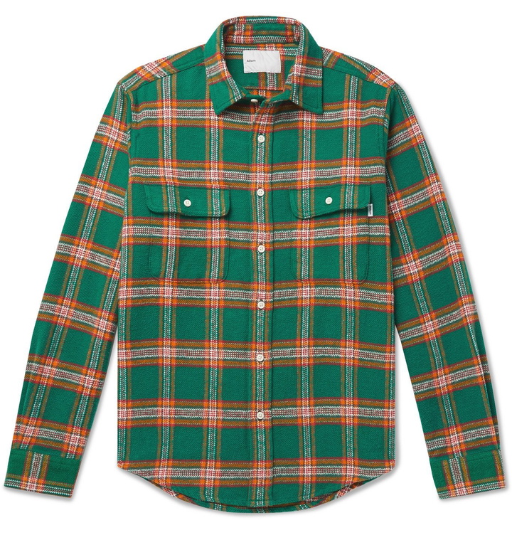 Photo: Adsum - Checked Cotton-Flannel Shirt - Green