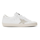 Golden Goose White and Grey Superstar Sneakers