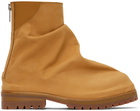 424 Beige Overlay Boots