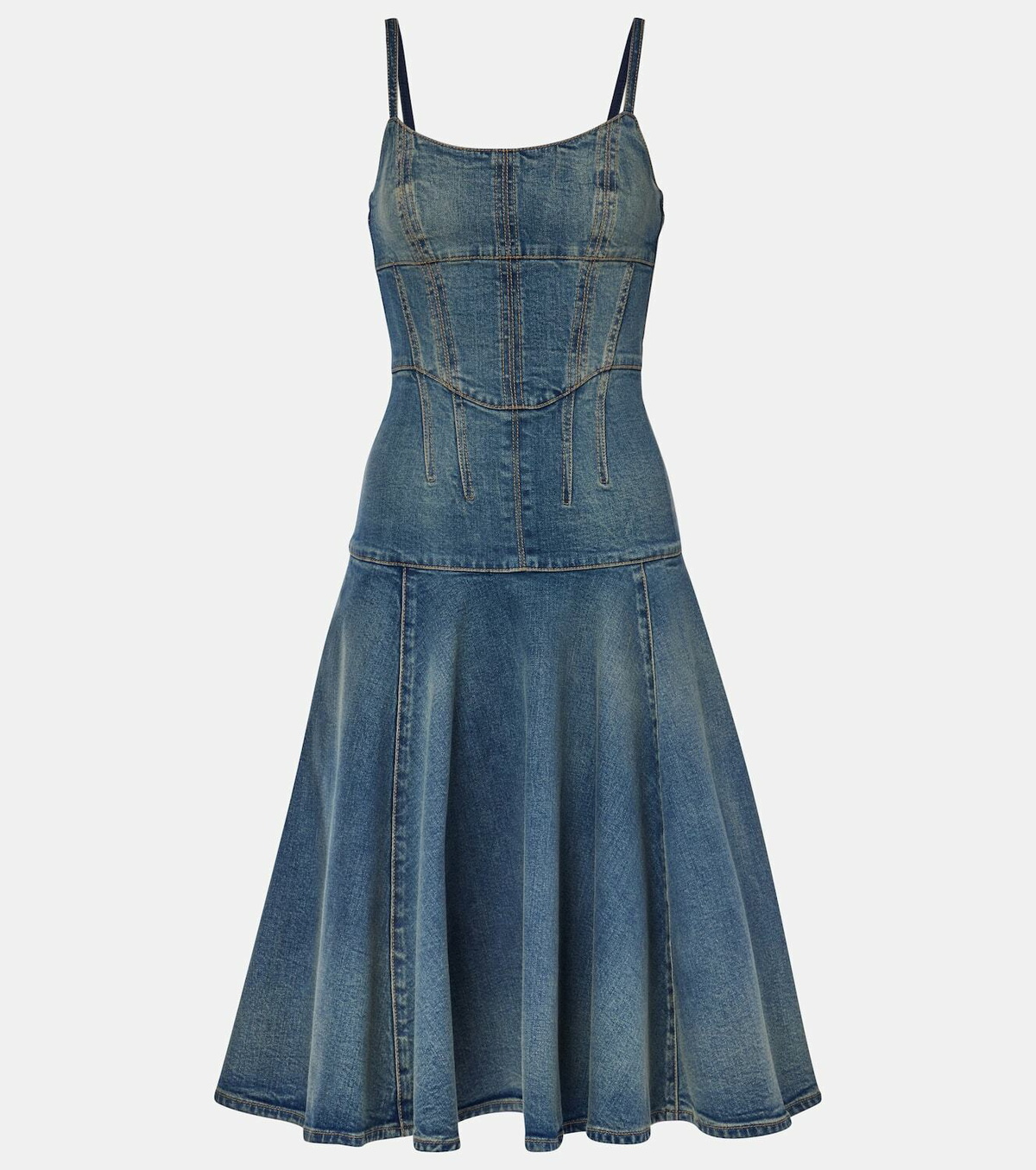 McQueen Denim midi dress