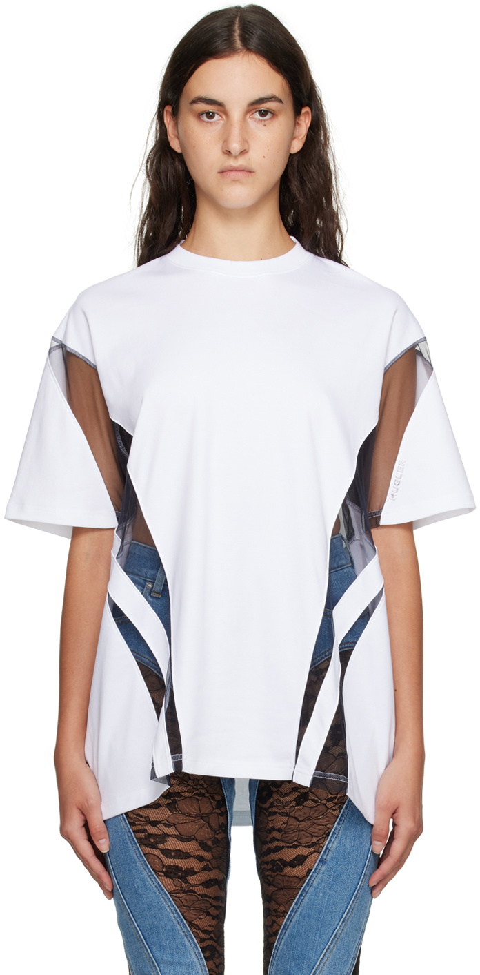 Mugler White Illusion T-Shirt Mugler