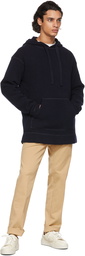 Officine Générale Navy Wool Olivier Hoodie