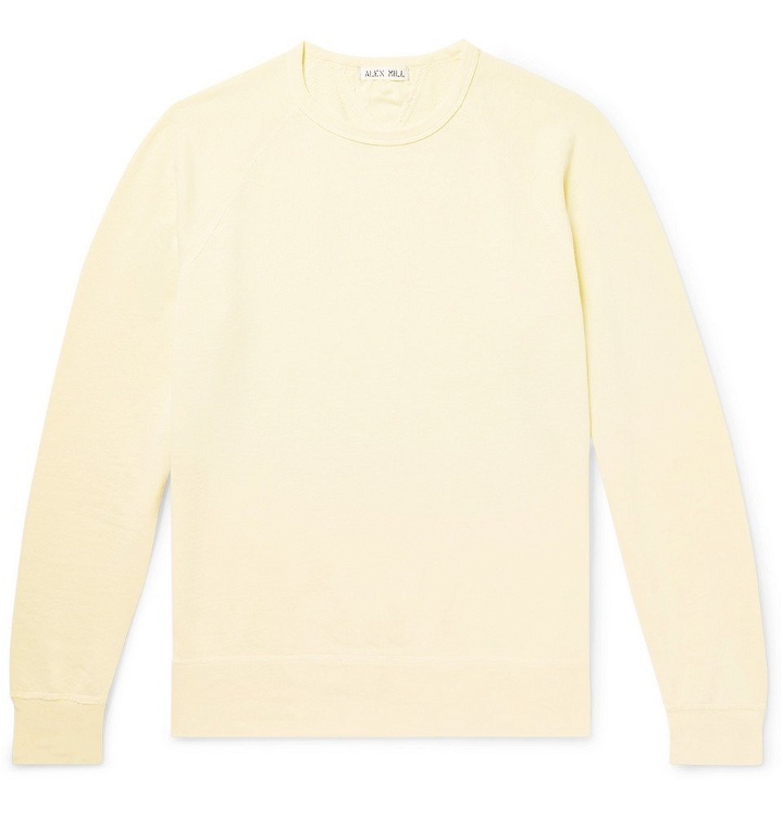 Photo: Alex Mill - Garment-Dyed Loopback Cotton-Jersey Sweatshirt - Yellow