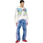 Chopova Lowena White Follow The Fairies Zip Hoodie