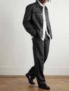 Versace - Straight-Leg Wool-Mouliné Trouser - Gray