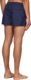 Versace Underwear Navy Embroidered Medusa Swim Shorts